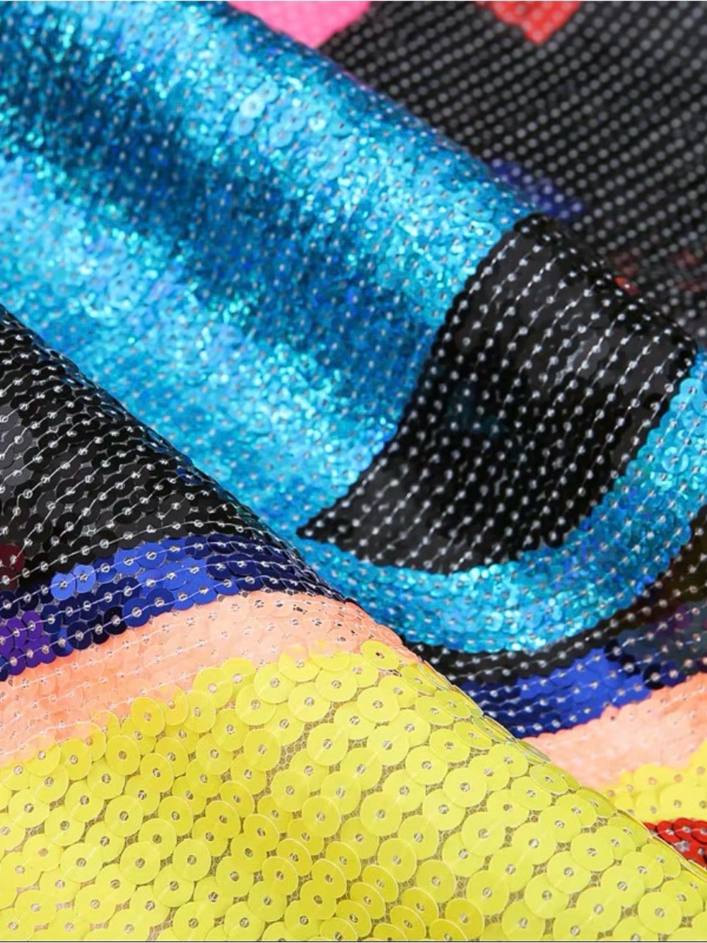 Sequin Colorblock Shift Dress in Bright Multi - Picture 4 of 6